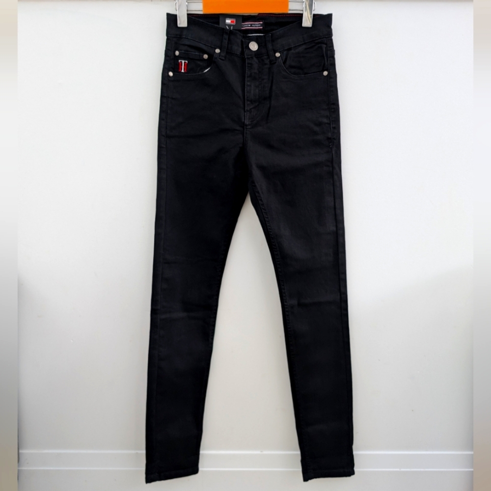 TOMMY HILFIGER | Men's Black THFLEX Slim Fit Bleeker Jeans